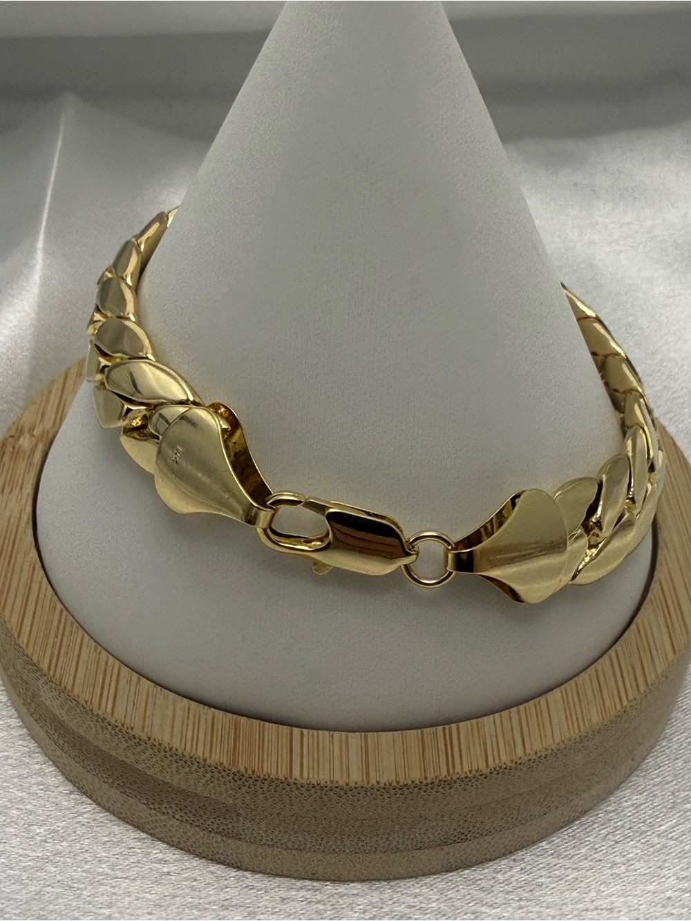 7.5 Inch 18K Gold Dipped Miami Cuban Bracelet 10mm, 14k stamped